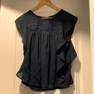 Jessica Simpson Navy Boho Blouse